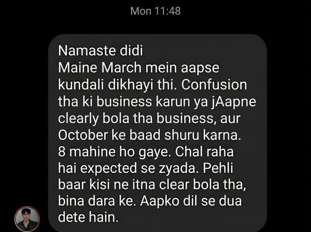 Rohit WhatsApp testimonial
