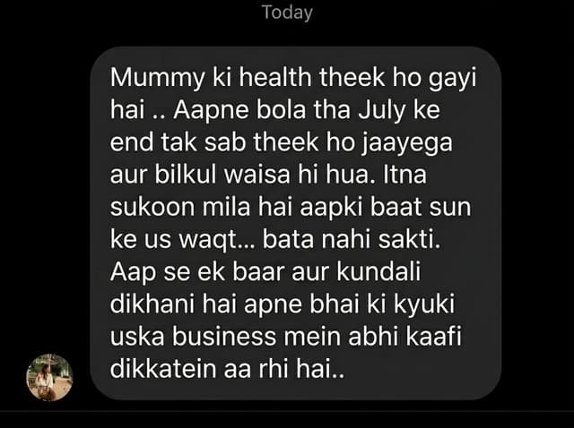 Anjali WhatsApp testimonial