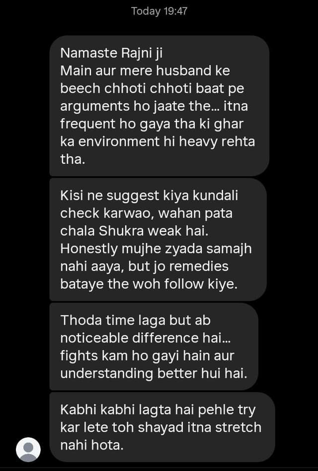 Neha WhatsApp testimonial